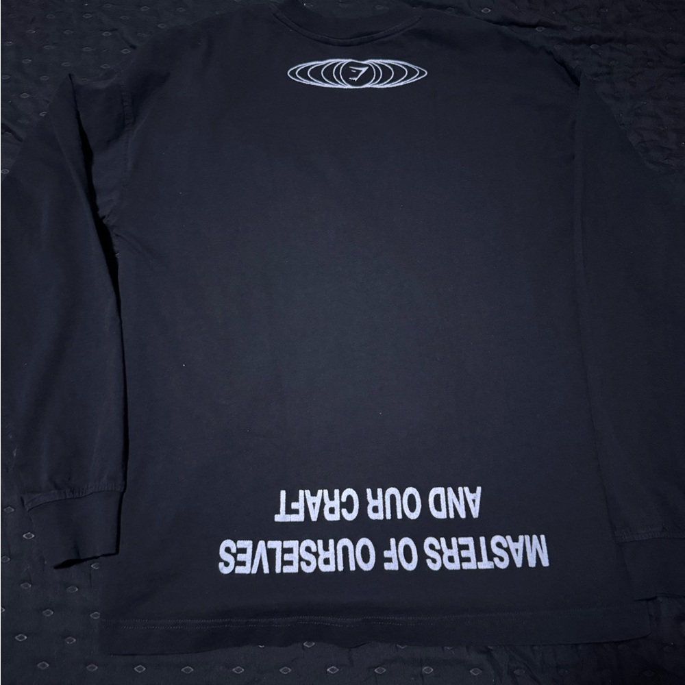 Gymshark Black Long Sleeve Tee with White Graphic - Picture 3 of 3